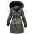 Manteau d'hiver Camo pour femmes