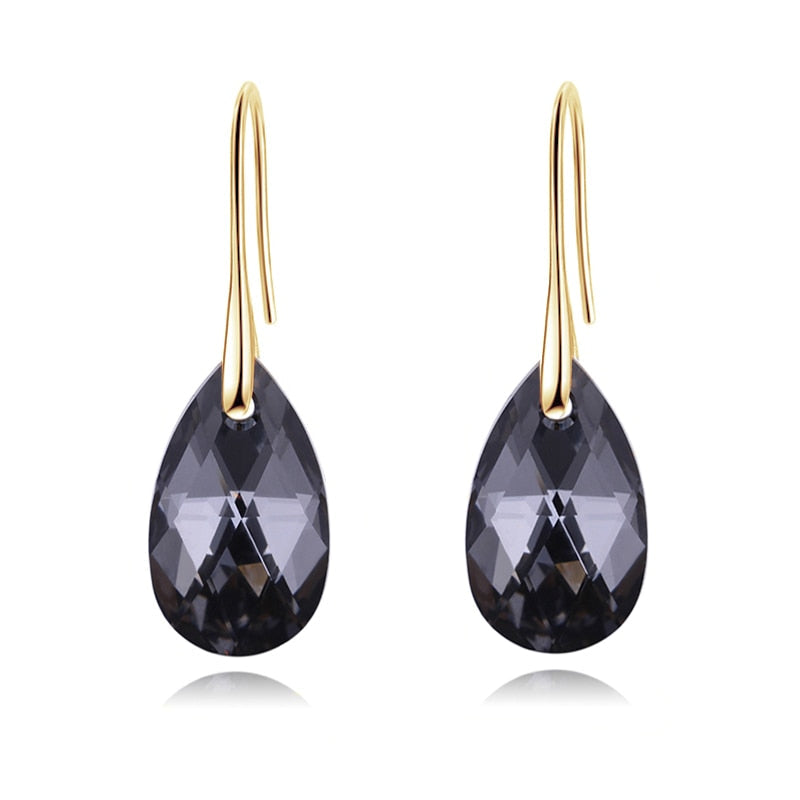 Boucles d&#39;oreilles en cristal en forme de goutte d&#39;eau