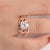 Bague fleur papillon avec strass creux