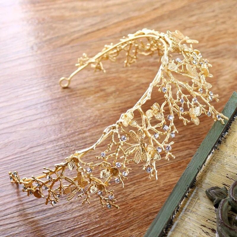 Couronne de cueilleur de bois libellule d'or