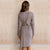 Robe enveloppante à manches longues