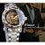 Montre mécanique rétro-squelette lumineuse
