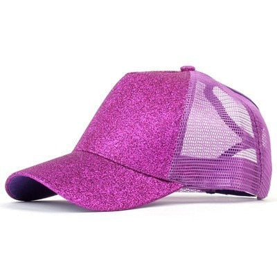 Casquette de baseball à chignon désordonné