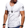 T-shirts musclés à col en V pour hommes