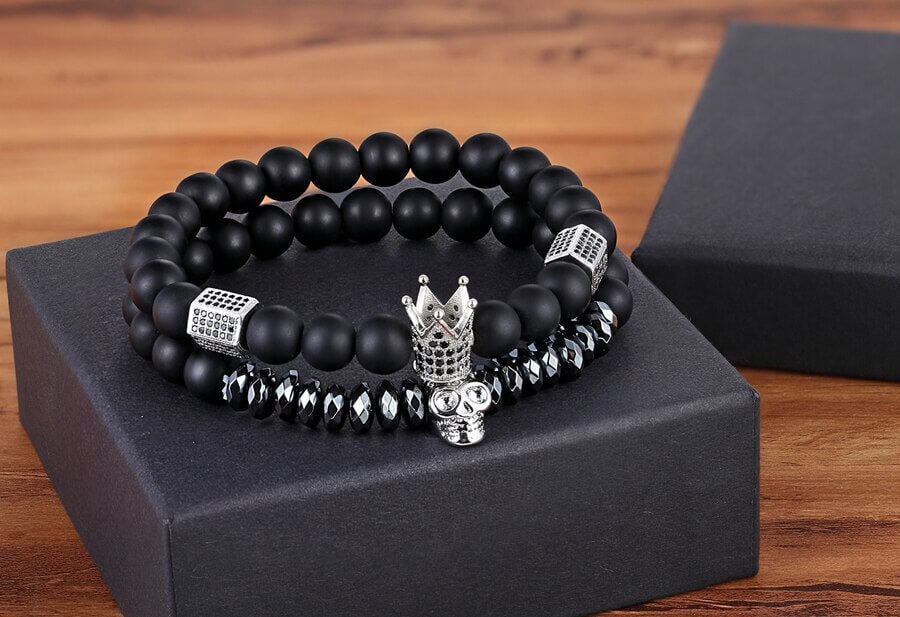 Bracelet en pierre d'onyx