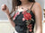 Ensemble short et top court brodé de fleurs