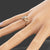 Bague fleur papillon avec strass creux