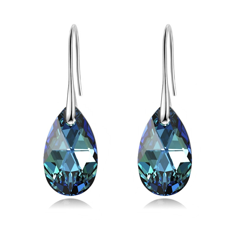Boucles d'oreilles en cristal en forme de goutte d'eau