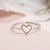 Bague de promesse en forme de cœur