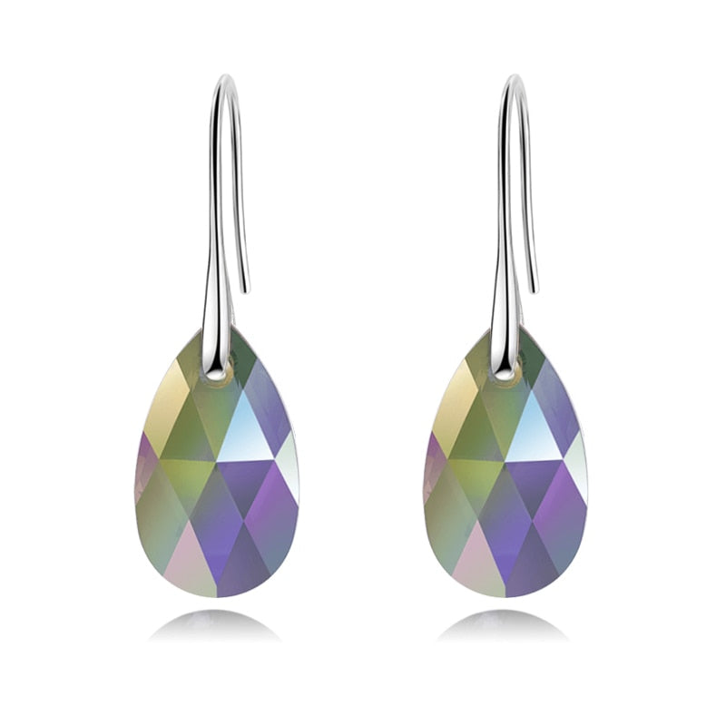 Boucles d'oreilles en cristal en forme de goutte d'eau