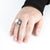 Bague vintage pour homme en pierre de turquoise