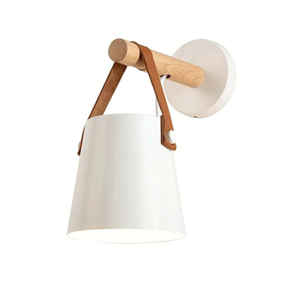 Lampe murale nordique en bois