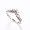 Bague en argent sterling en forme de V