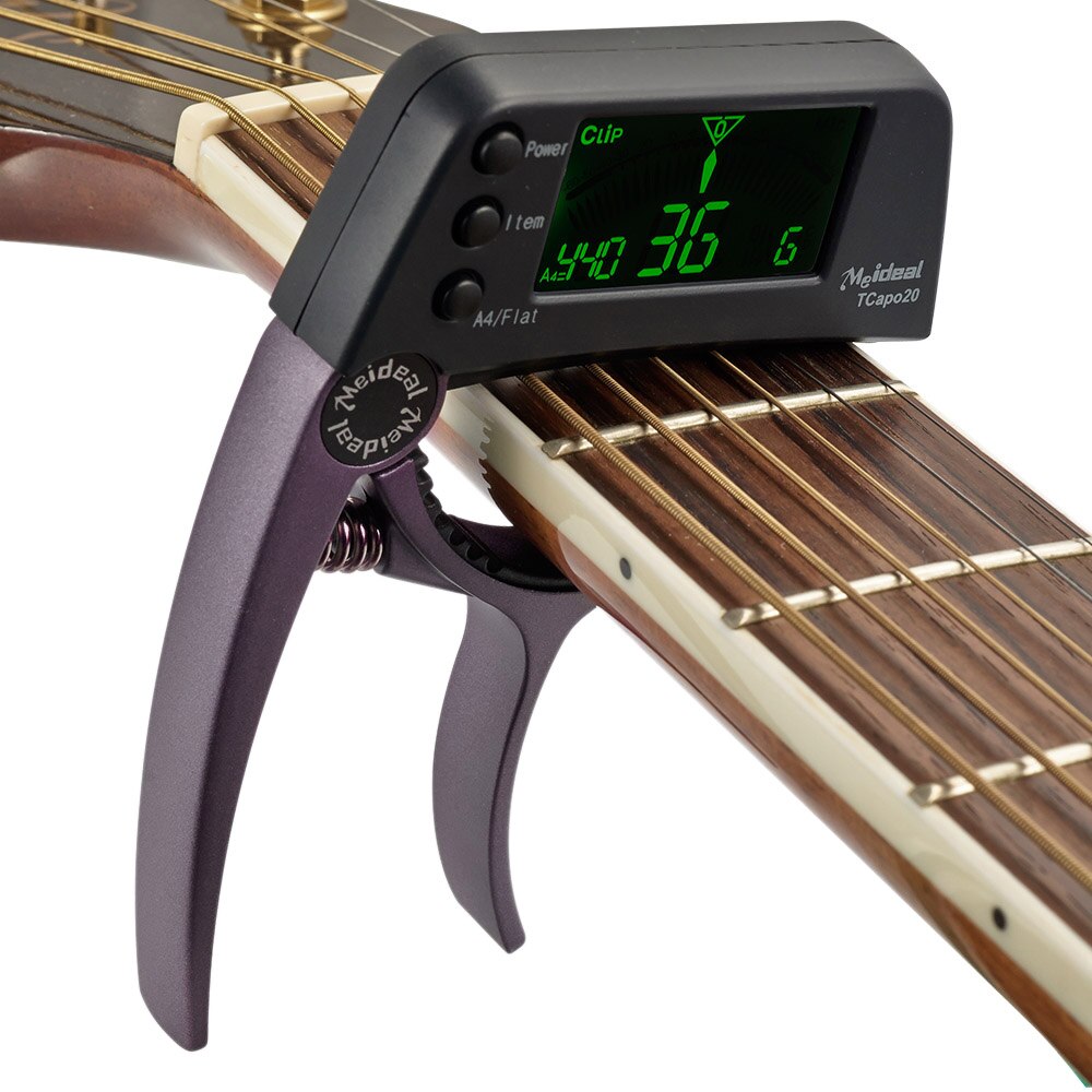 Capo et accordeur pour guitare 2-en-1