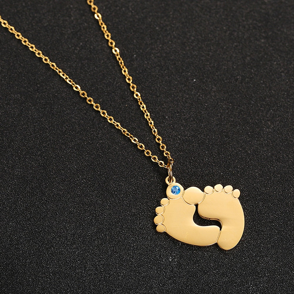 Collier de pieds de bébé personnalisé
