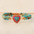 Bracelet tressé cœur de la passion