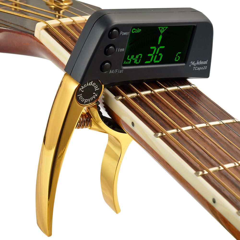 Capo et accordeur pour guitare 2-en-1
