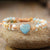 Bracelet coeur en amazonite naturelle