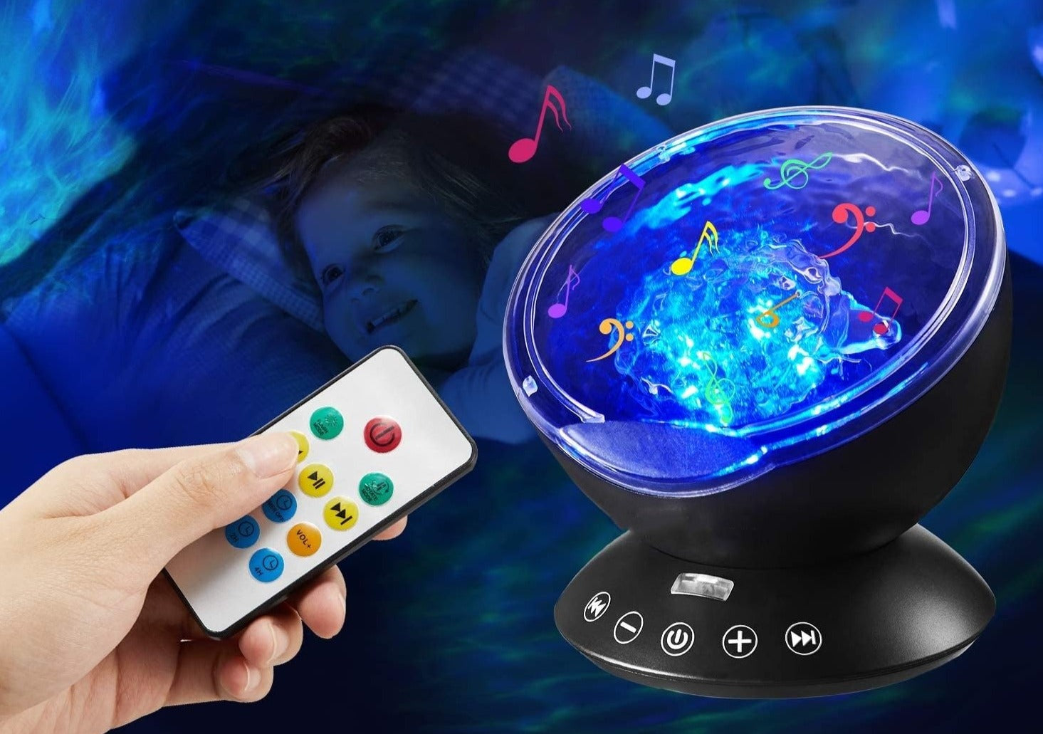 Lampe de nuit LED Projecteur de vagues océaniques