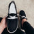 Mocassins à lacets en toile pour femmes
