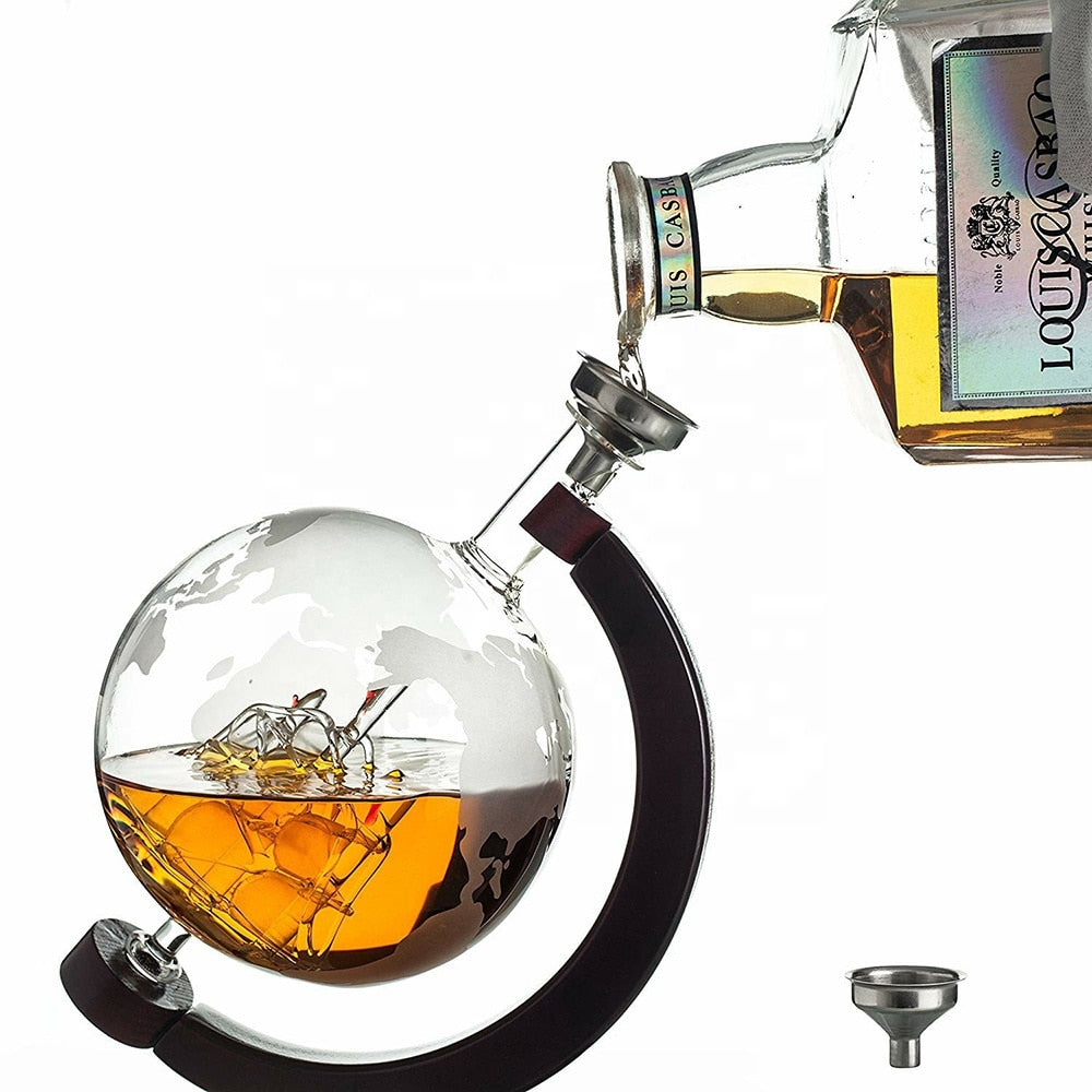 Ensemble de carafes à whisky Globe