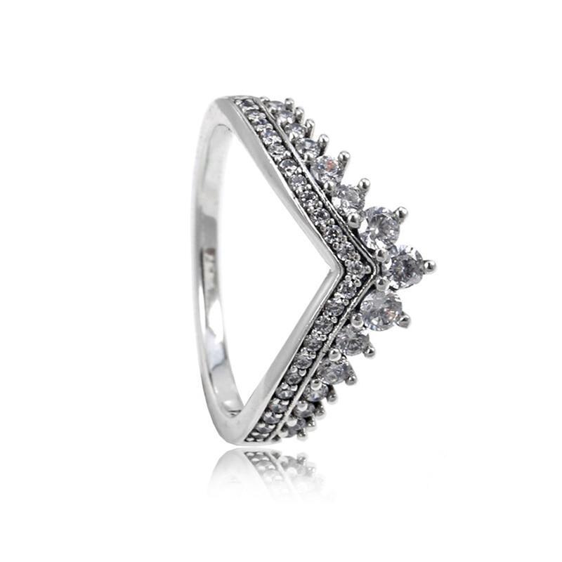 Bague en argent sterling en forme de V