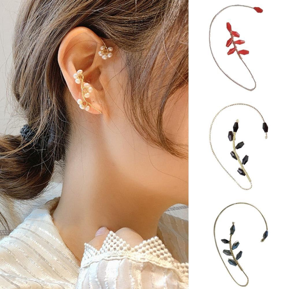 Boucles d'oreilles à clip en forme de fleur