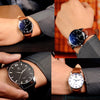 Montre-bracelet en cuir pour hommes