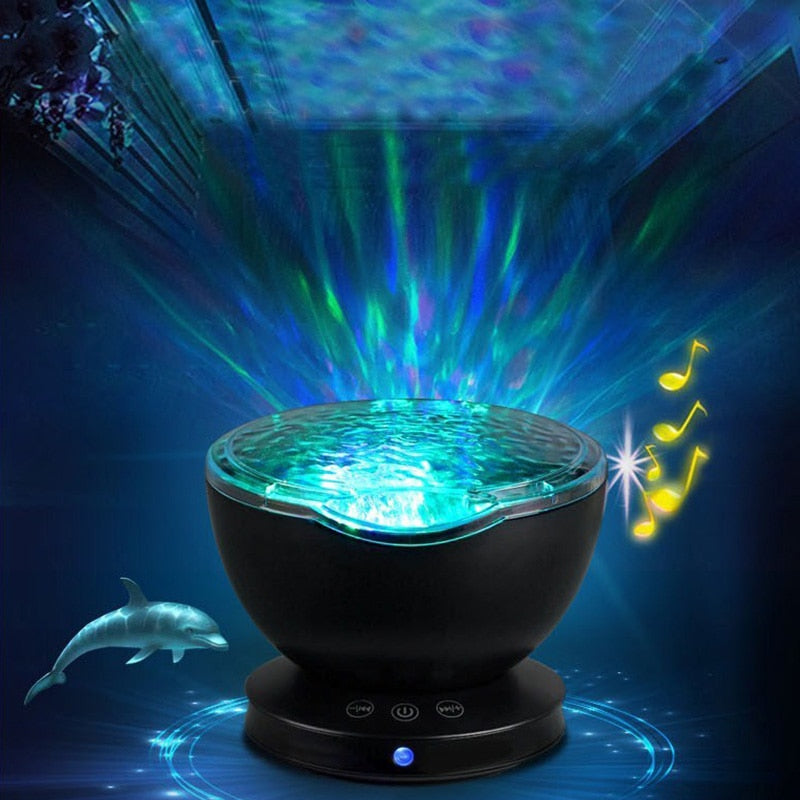 Lampe de nuit LED Projecteur de vagues océaniques