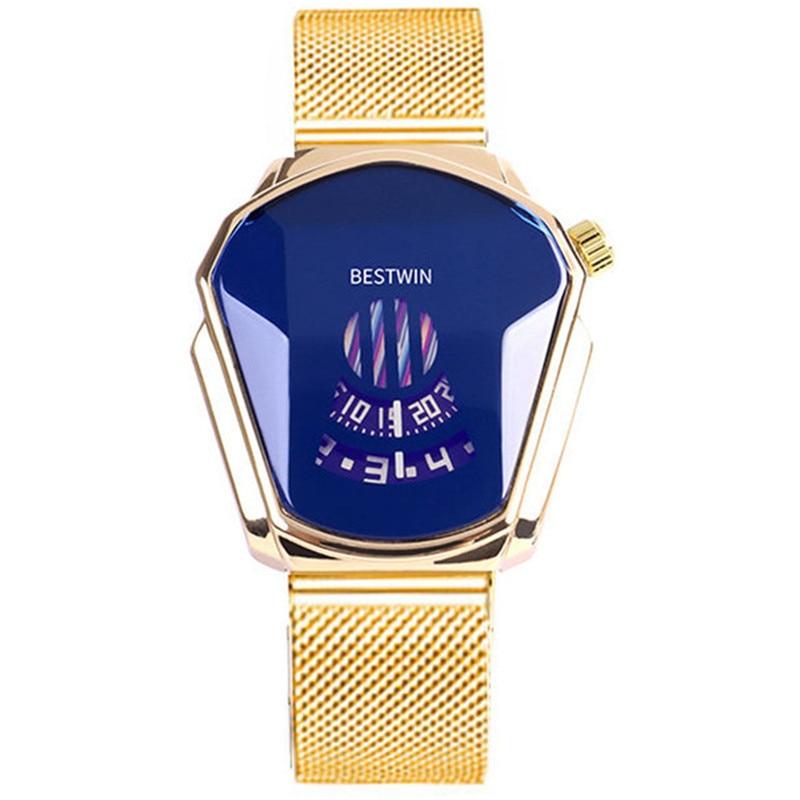 Montre-bracelet à quartz étanche style diamant