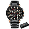 Curren 3 Cadrans Chronographe Montre-bracelet de luxe