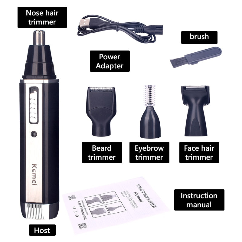 Tondeuse à cheveux électrique rechargeable 4 en 1