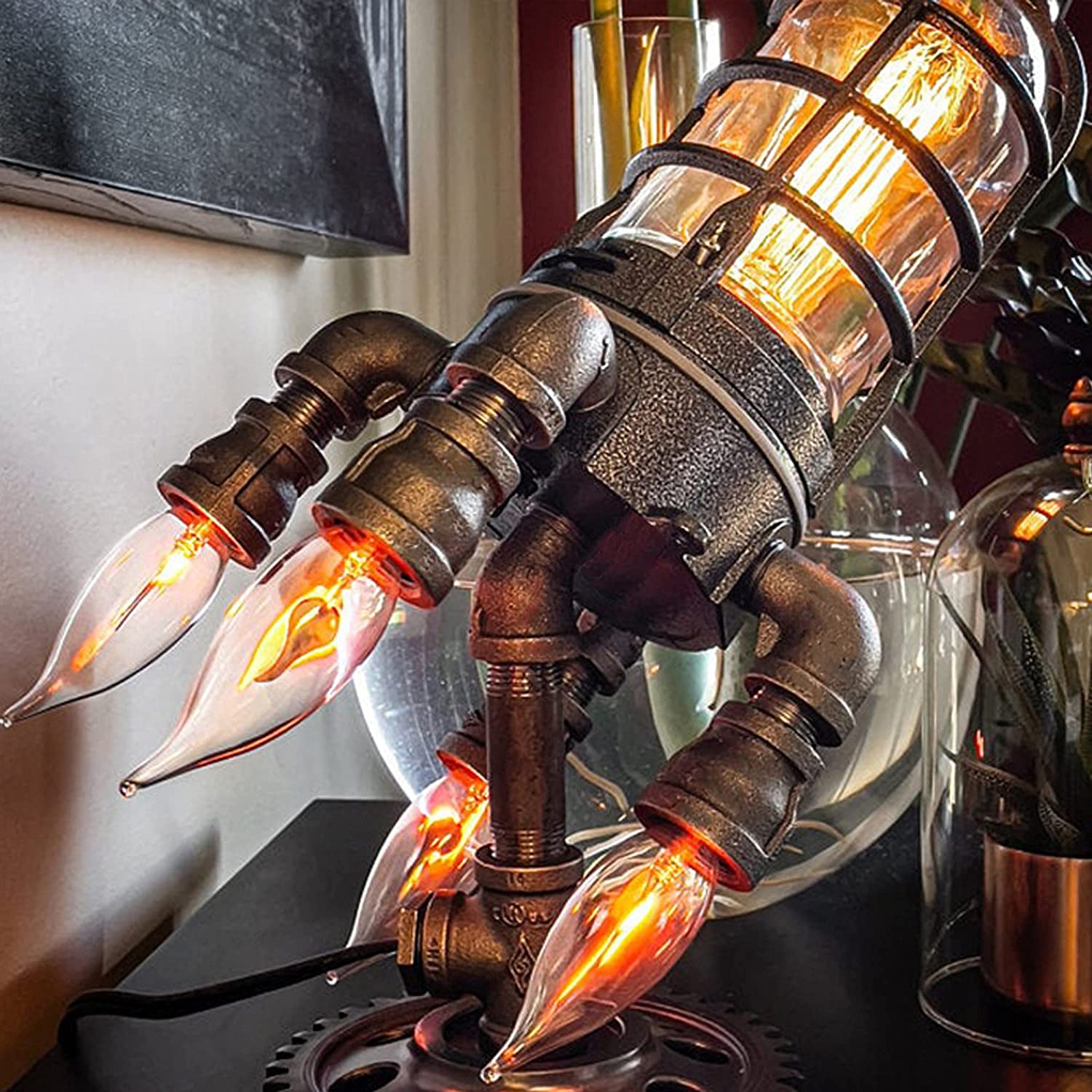 Lampe Steampunk Rocket