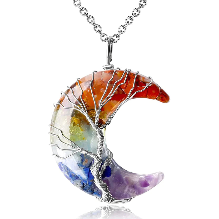 Collier demi-lune Arbre de vie