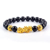 Bracelet Feng Shui en Obisidian noir