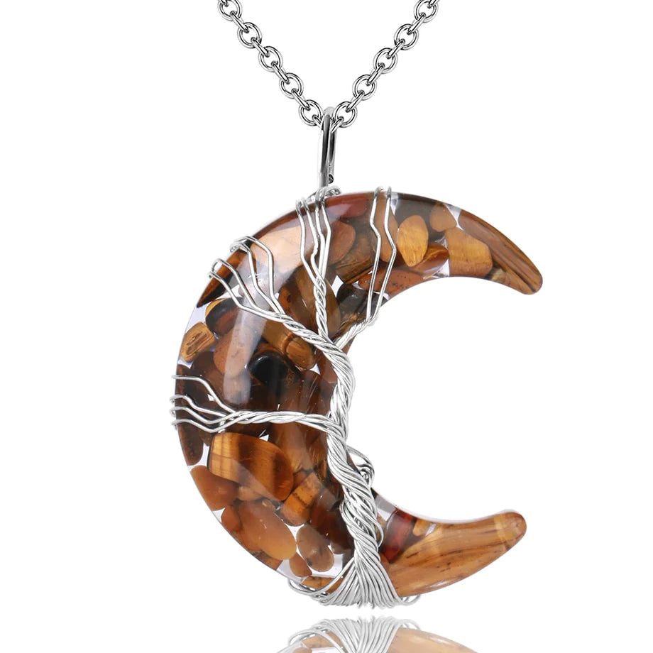 Collier demi-lune Arbre de vie