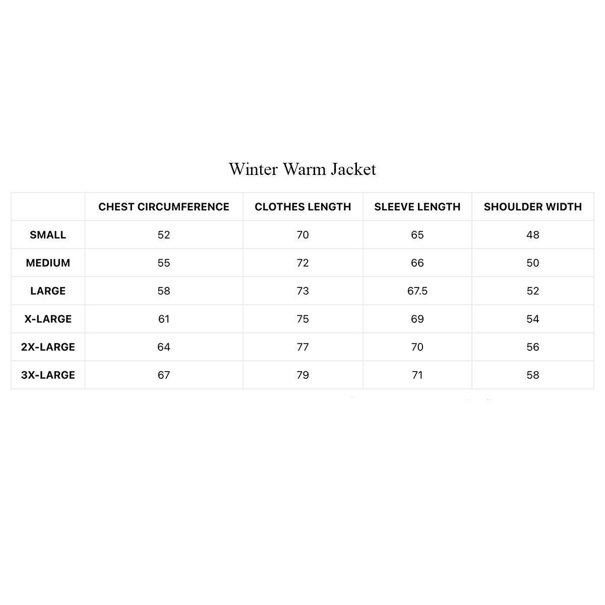 Veste chaude d'hiver