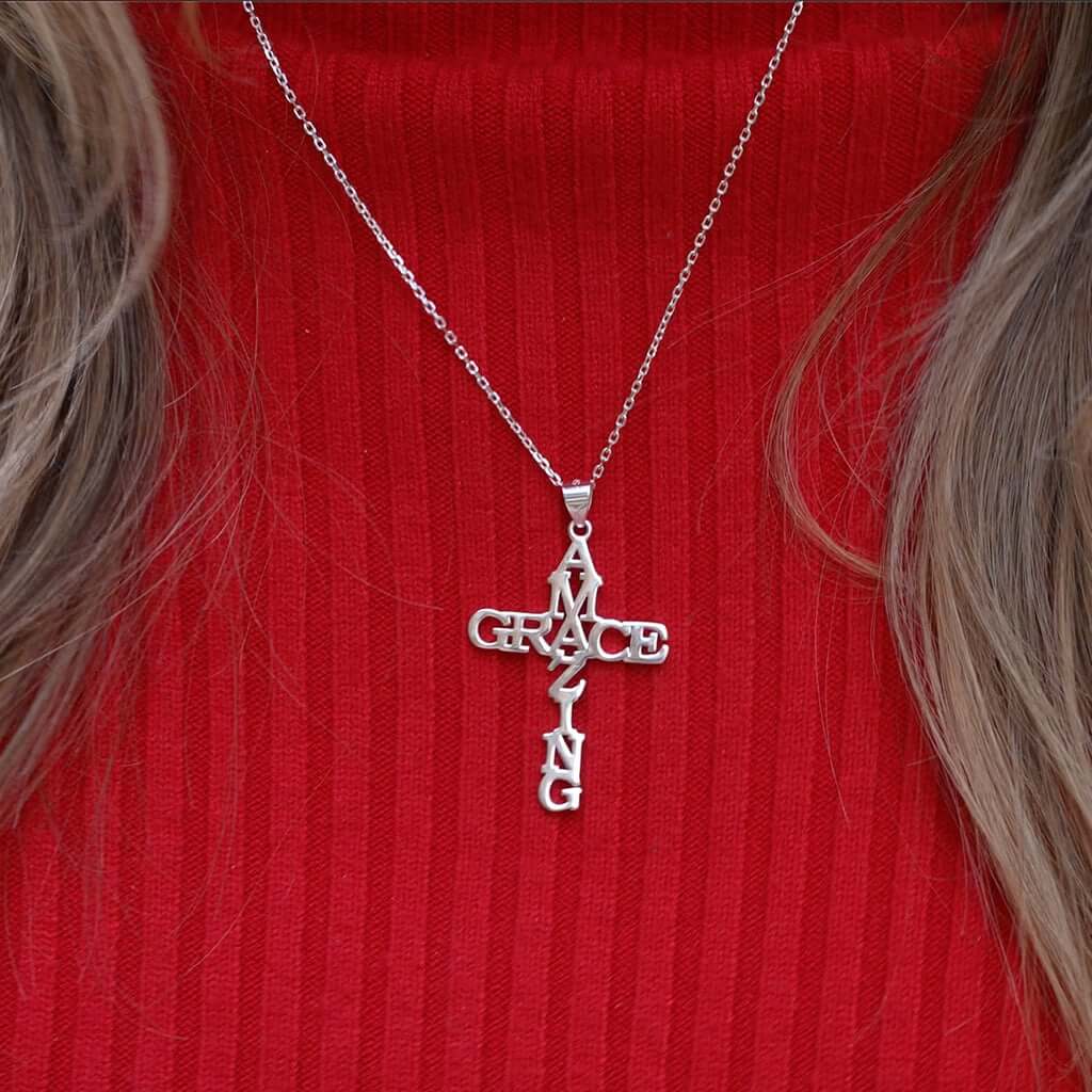 Collier Croix Amazing Grace