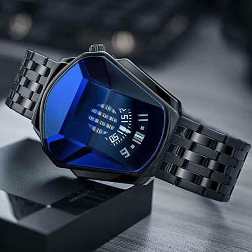 Montre-bracelet à quartz étanche style diamant