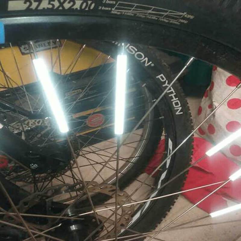 12 pièces Réflecteur de rayons de roue de vélo