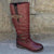 Bottes en cuir vintage à fermeture éclair pour femmes