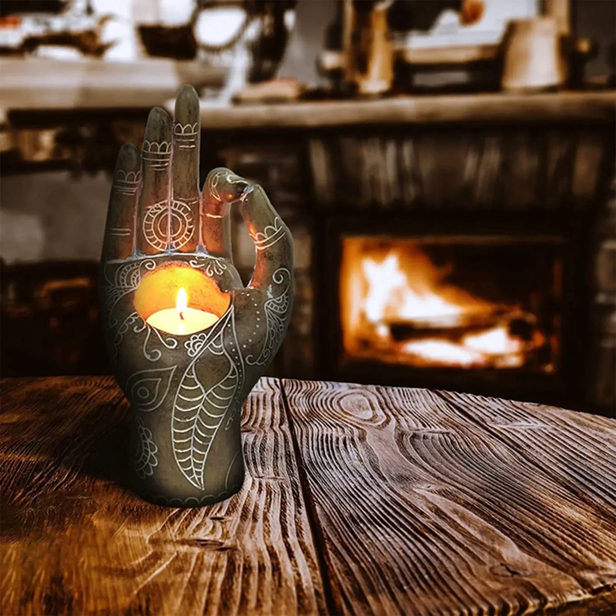 Bougeoir à main Bouddha