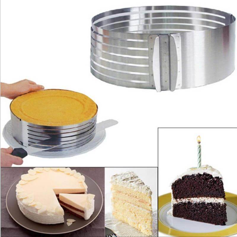 Coupe-gâteau réglable en acier inoxydable