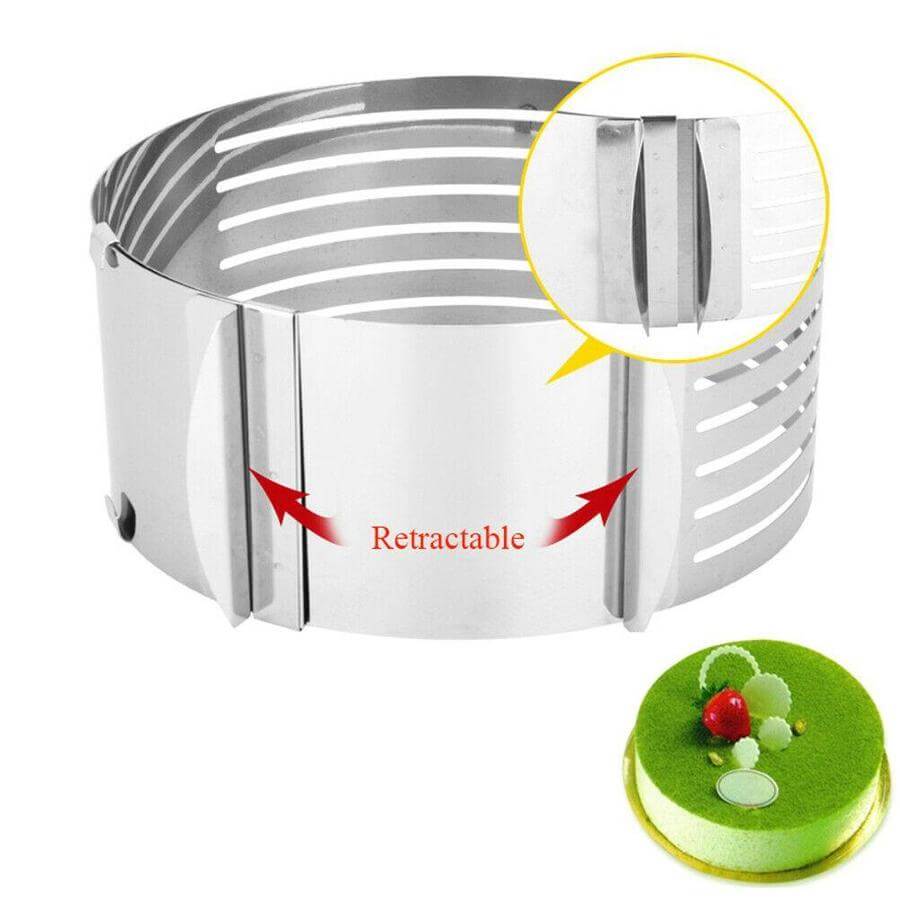Coupe-gâteau réglable en acier inoxydable