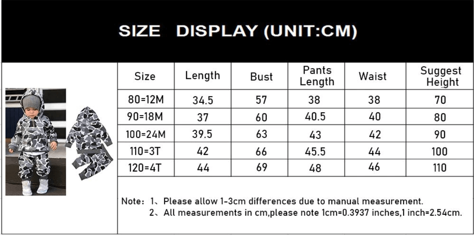 Ensemble pantalon et sweat à capuche gris camouflage