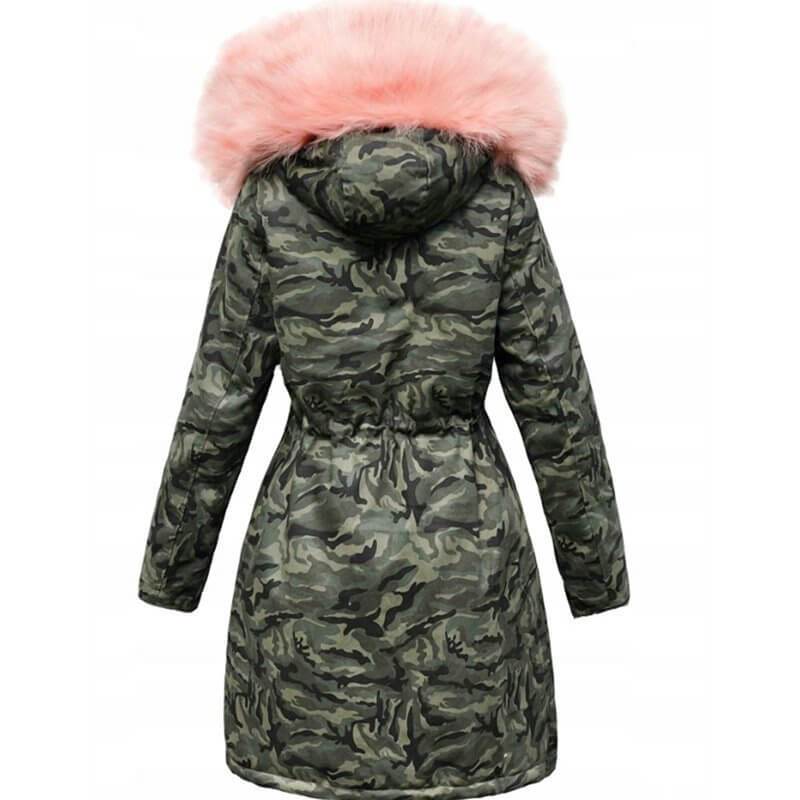 Manteau d'hiver Camo pour femmes