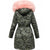 Manteau d'hiver Camo pour femmes