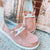 Mocassins à lacets en toile pour femmes