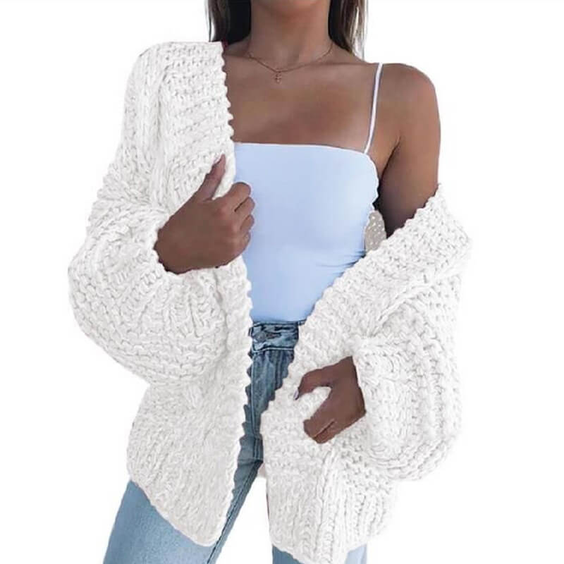 Cardigan en tricot épais