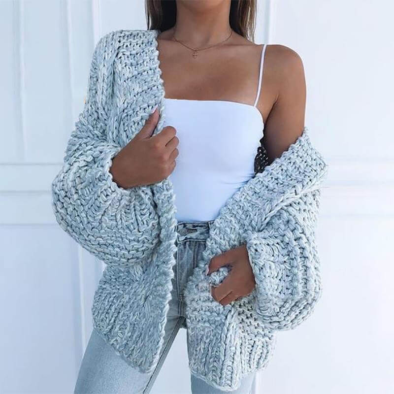 Cardigan en tricot épais